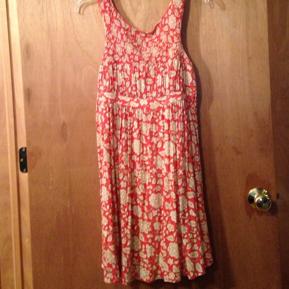 Red pink summer dress