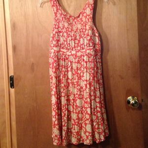 Red pink summer dress