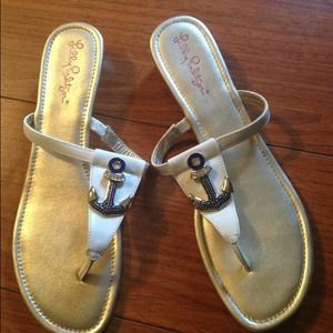 EUC Lilly Pulitzer Anchor Sandals size 10