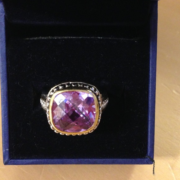 Silver tone  amethyst ring