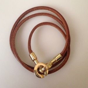 Leather wrap around bracelet