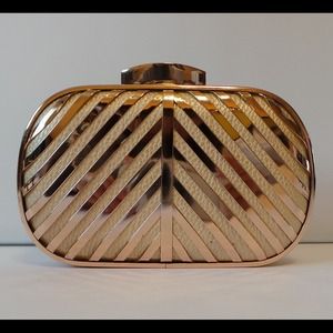 Art Deco style gold clutch. 6x4 inches NWOT