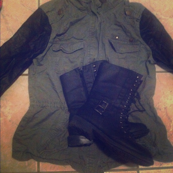 Black Combat boots