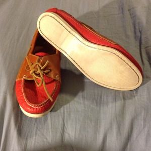 Dooney & Bourke. Red leather loafers
