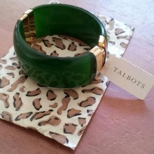Talbots Bracelet Green/Gold Hinge