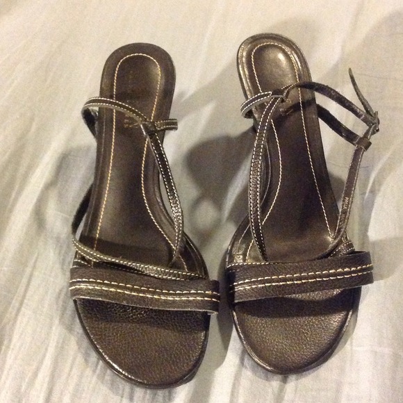 Ralph Lauren black strappy heels