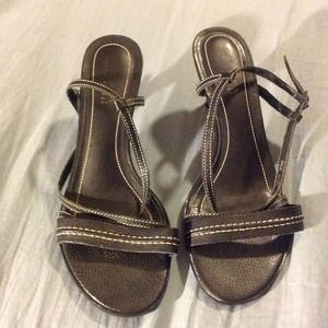 Ralph Lauren black strappy heels