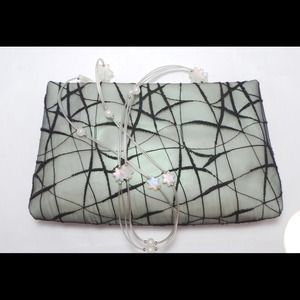 Pale moss clutch/handbag. 10x7 inches NWOT