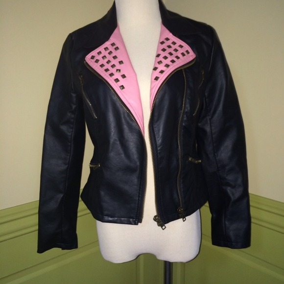 Studded Leather Jacket Black Leather Jacket
