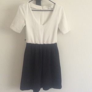 Charming black and white dress from Anthropologie