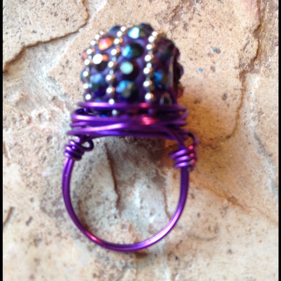 Purple wire wrapped ring "now only" - Picture 1 of 1
