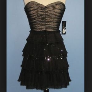 Nine West black and nude sequences cocktail dress!