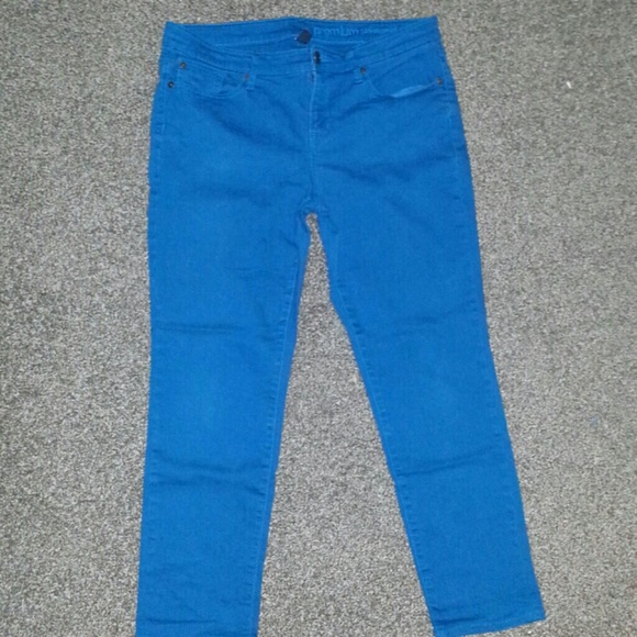Gap skinny ankle turquoise denim pants