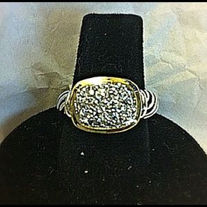 Two-Tone CZ Pave' Ring  (Can accept offers)