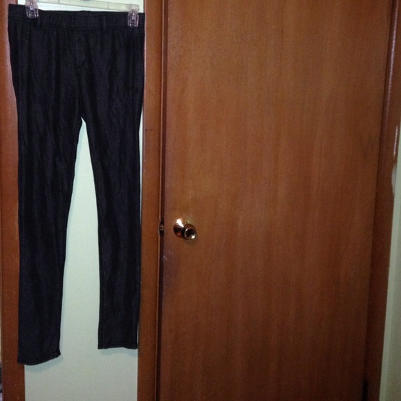 High-waisted Charcoal grey Jeggings