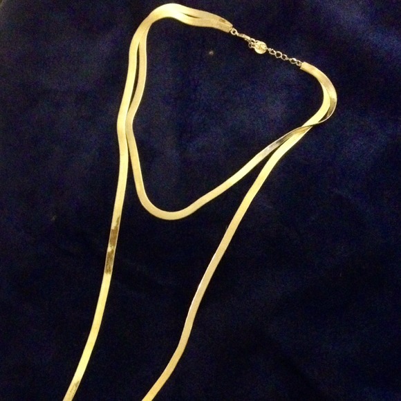 SOLD BCBG Snake Chain Gold Necklace