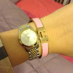 Cute Pink H Bracelet Bangle Clic Clac