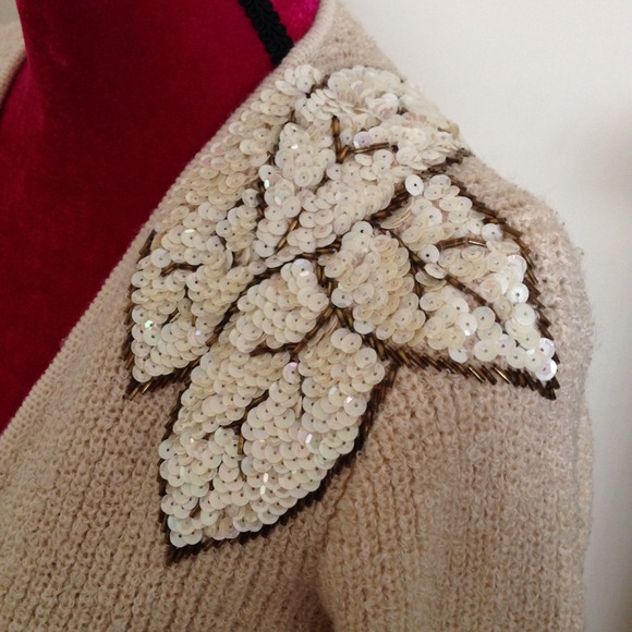 {VTG Sequined Cardigan} - Picture 2 of 4