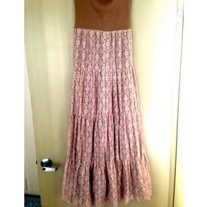 Tube top cut out maxi dress