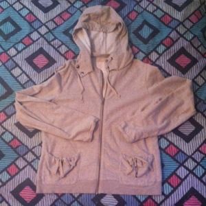 Oatmeal Zip-Up Hoodie