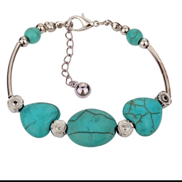 Turquoise heart bracelet - Picture 2 of 3