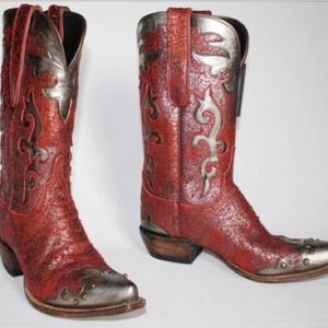 Red Lucchese Diva Amata Boots
