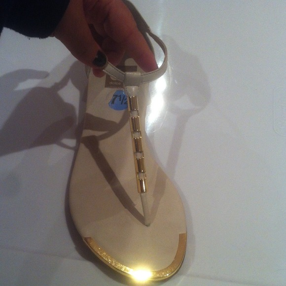 Dolce Vita sandals with gold metal hardware