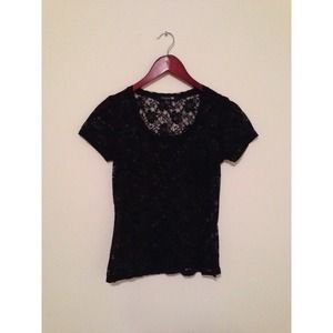 All Lace Black T-shirt