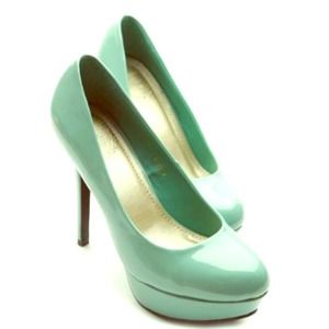 Mint color dress shoes