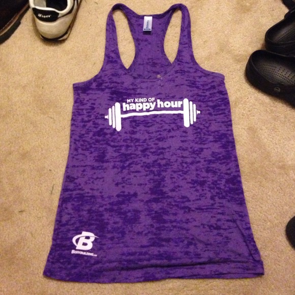 REDUCED💞BODYBUILDING.COM WORKOUT TANK and gloves