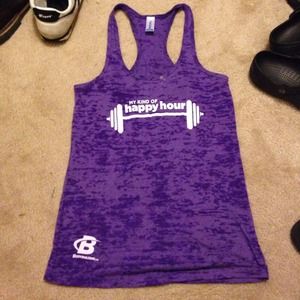 REDUCED💞BODYBUILDING.COM WORKOUT TANK and gloves