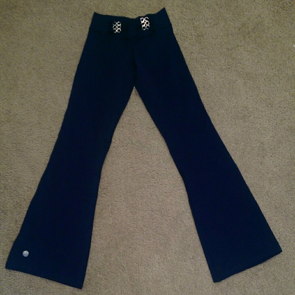 Nina Bucci long yoga pants in blue