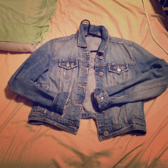 Faded American eagle jean jacket