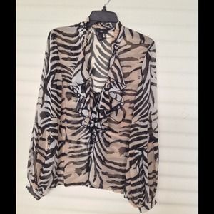 SOLD!!! H & M multi color zebra-print top
