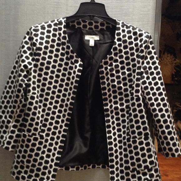 Black and white polka dot jacket