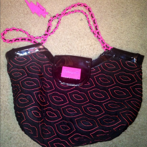 💋💋 betsey Johnson lips tote