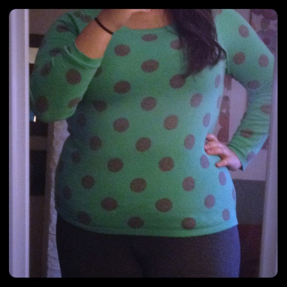 Super adorable polka dot sweater