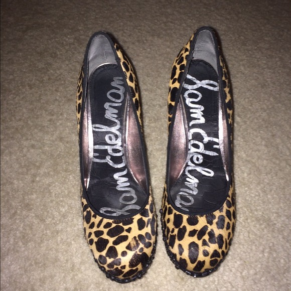 Platform leopard print Sam Edelman heels - Picture 1 of 4