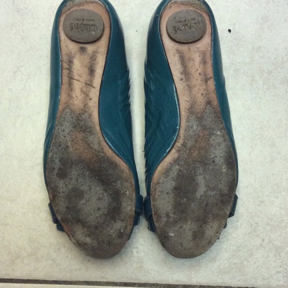 Chloe 100% authentic Flats Sandals aqua blue peep toe - Picture 2 of 3