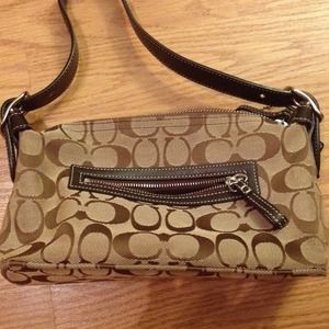 Brown Coach mini-purse