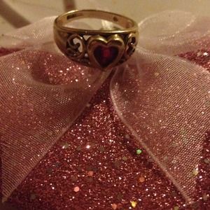 Heart shaped ruby ring
