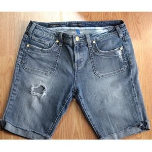 Distressed Bermuda Shorts