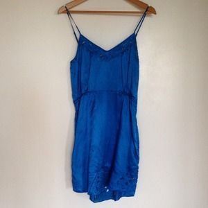 Blue dress with cutout details