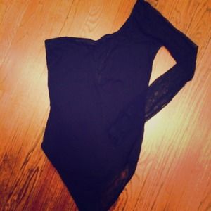 Sexy Black One-Shoulder Leotard