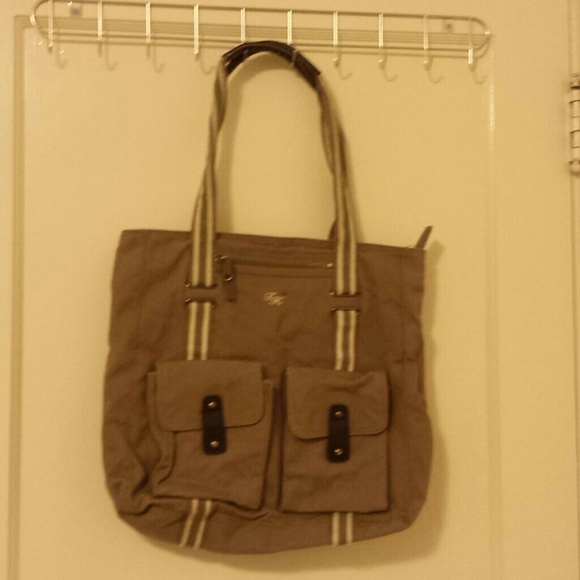 Khaki tote handbag Tommy Hilfiger