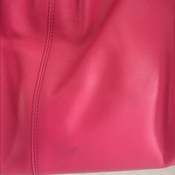 Fab Fuchsia Leather Coach Bag Tote Purse - Picture 4 of 4