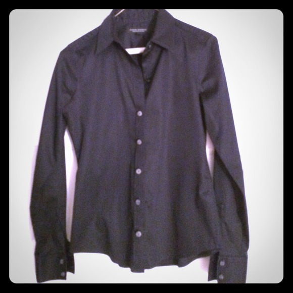 Dark Navy Blue Fitted Shirt (Banana Republic)