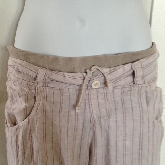 SOLD.  Striped linen pants