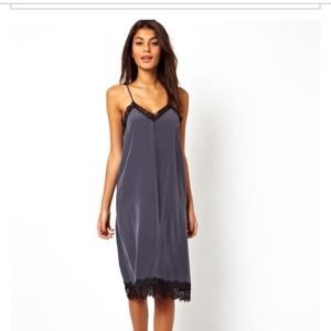 BNWT black cami/slip dress/midi dress from ASOS
