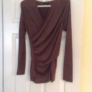 Lightweight wrap pullover top